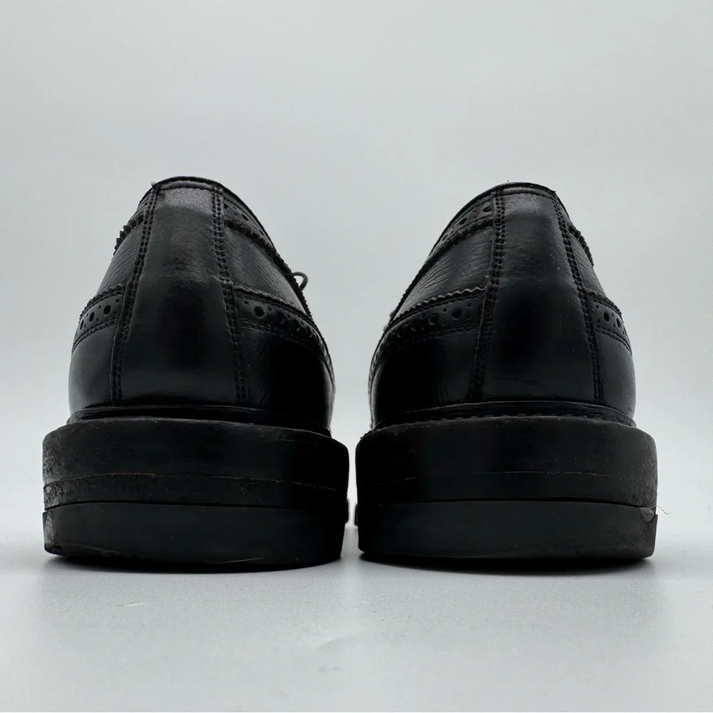 Florsheim Black Leather Long Wingtip Oxford Size 10.5 B